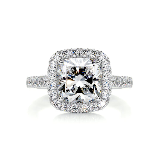 3 Carat · Cushion Halo ·   14K White Gold Cushion Cut Diamond Engagement ring