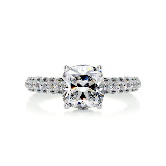 2.5 Carat · Cushion Pave ·   14K White Gold Cushion Cut Diamond Engagement ring