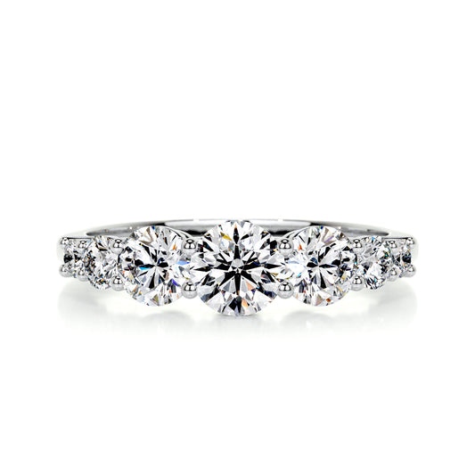 1.50 Carat · Round Pave ·   14K White Gold Round Cut Diamond Engagement Rings