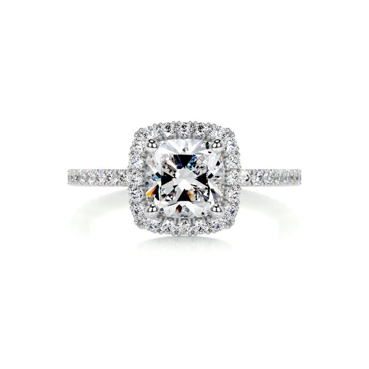 1.5 Carat · Cushion Halo ·   14K White Gold Cushion Cut Diamond Engagement ring