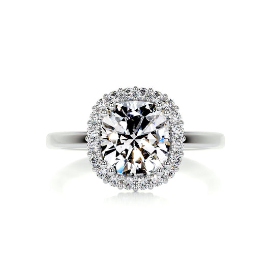 2.25 Carat · Cushion Halo ·   14K White Gold Cushion Cut Diamond Engagement ring