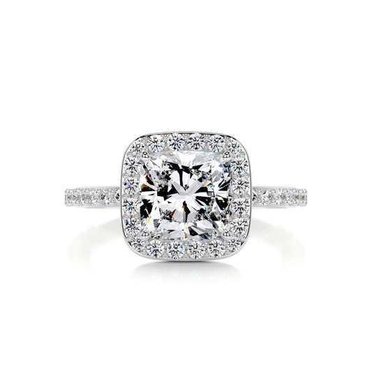 2.70 Carat · Cushion Halo ·   14K White Gold Cushion Cut Diamond Engagement ring