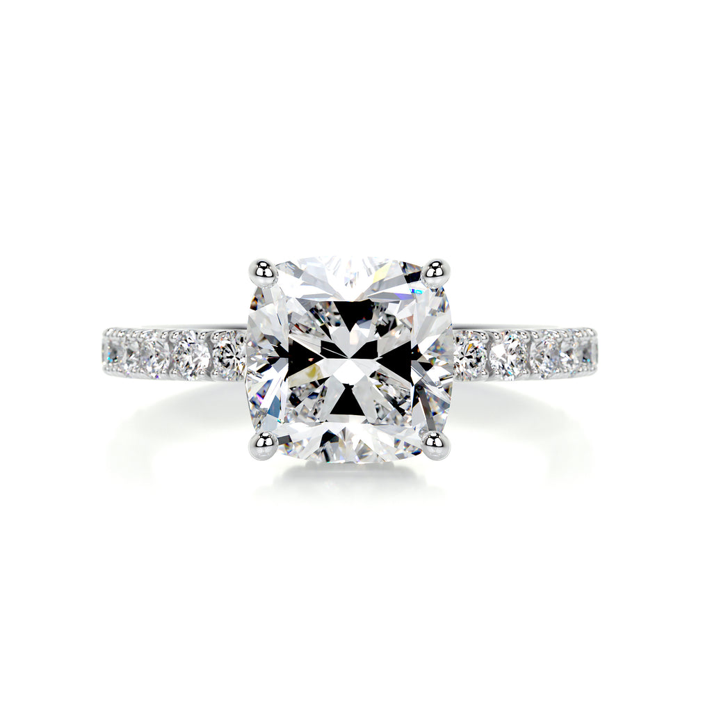 2.5 Carat · Cushion Hidden Halo ·   14K White Gold Cushion Cut Diamond Engagement ring