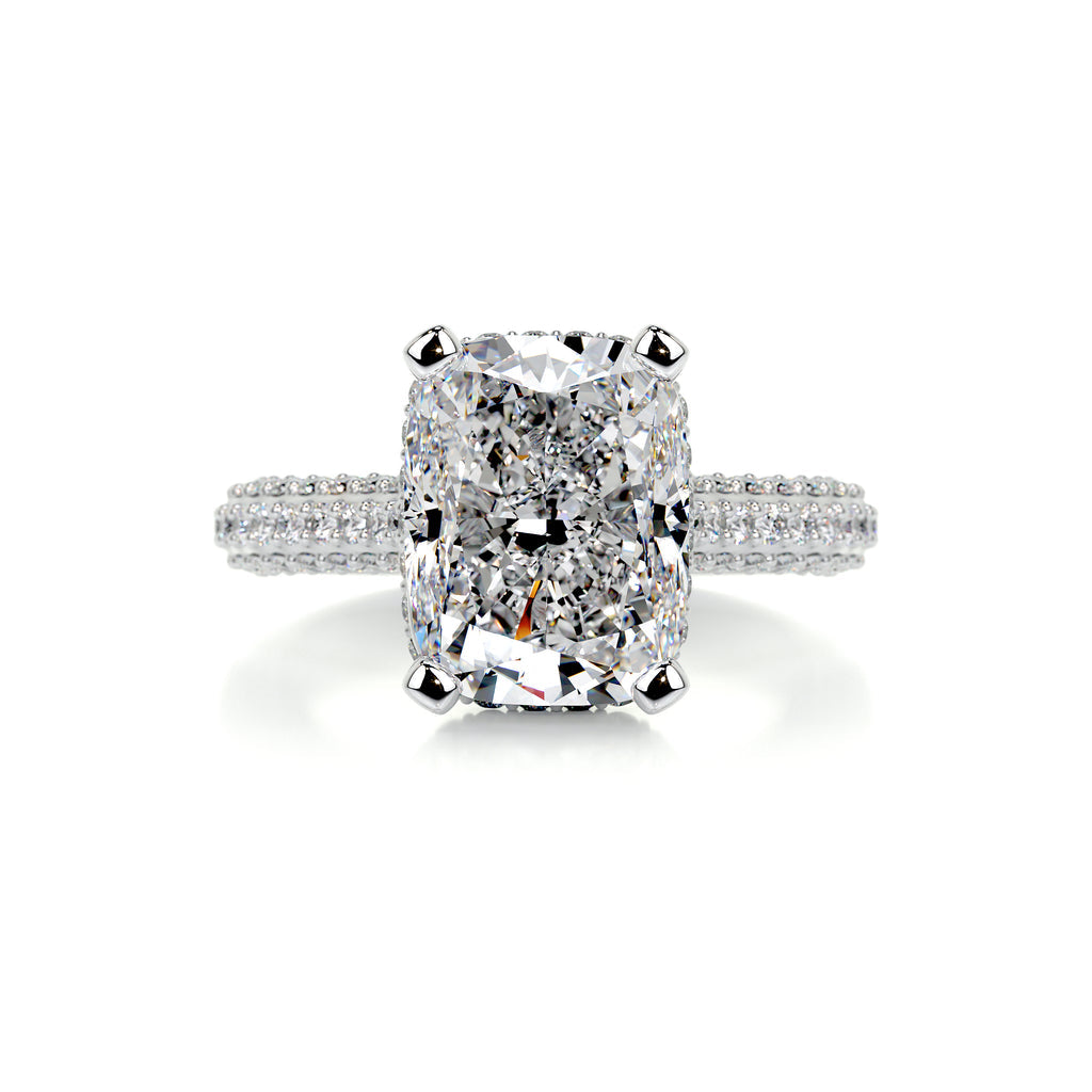 3.5 Carat · Cushion Hidden Halo ·   14K White Gold Cushion Cut Diamond Engagement ring