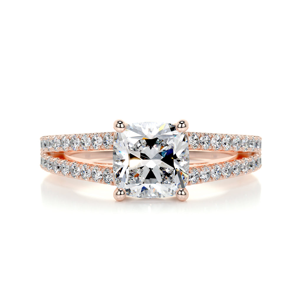 2 Carat · Cushion Pave ·   14K Rose Gold