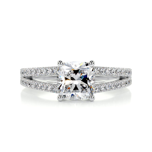 2 Carat · Cushion Pave ·   14K White Gold Cushion Cut Diamond Engagement ring