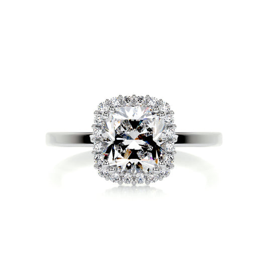 1.75 Carat · Cushion Halo ·    14K White Gold Cushion Cut Diamond Engagement ring