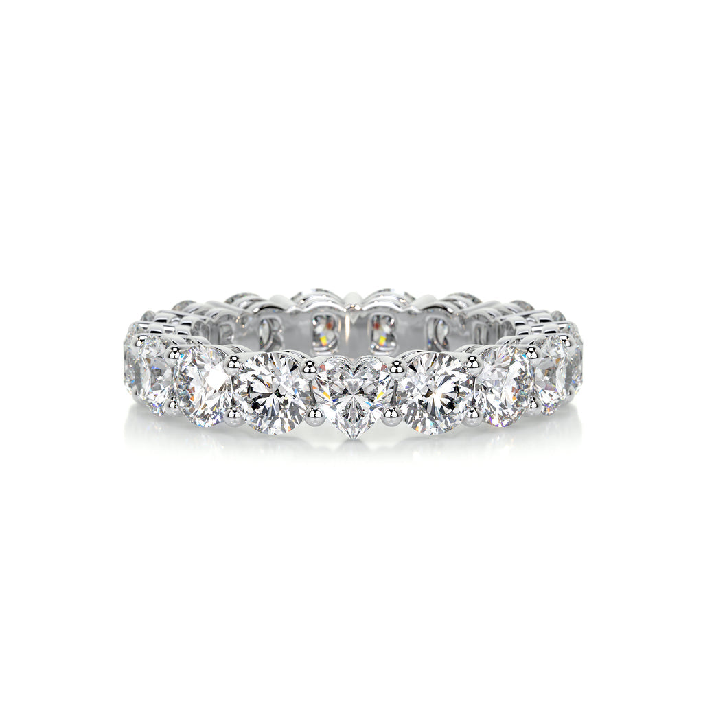 4 Carat · Heart Eternity ·   14K White Gold women weeding ring