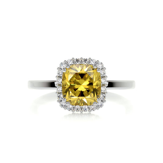 1.8 Carat · Cushion Halo ·    14K White Gold Cushion Cut Diamond Engagement ring