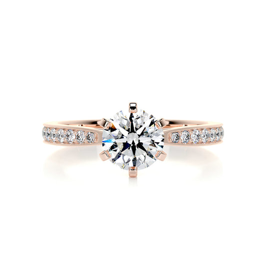 1.20 Carat · Round Pave ·    14K Rose Gold