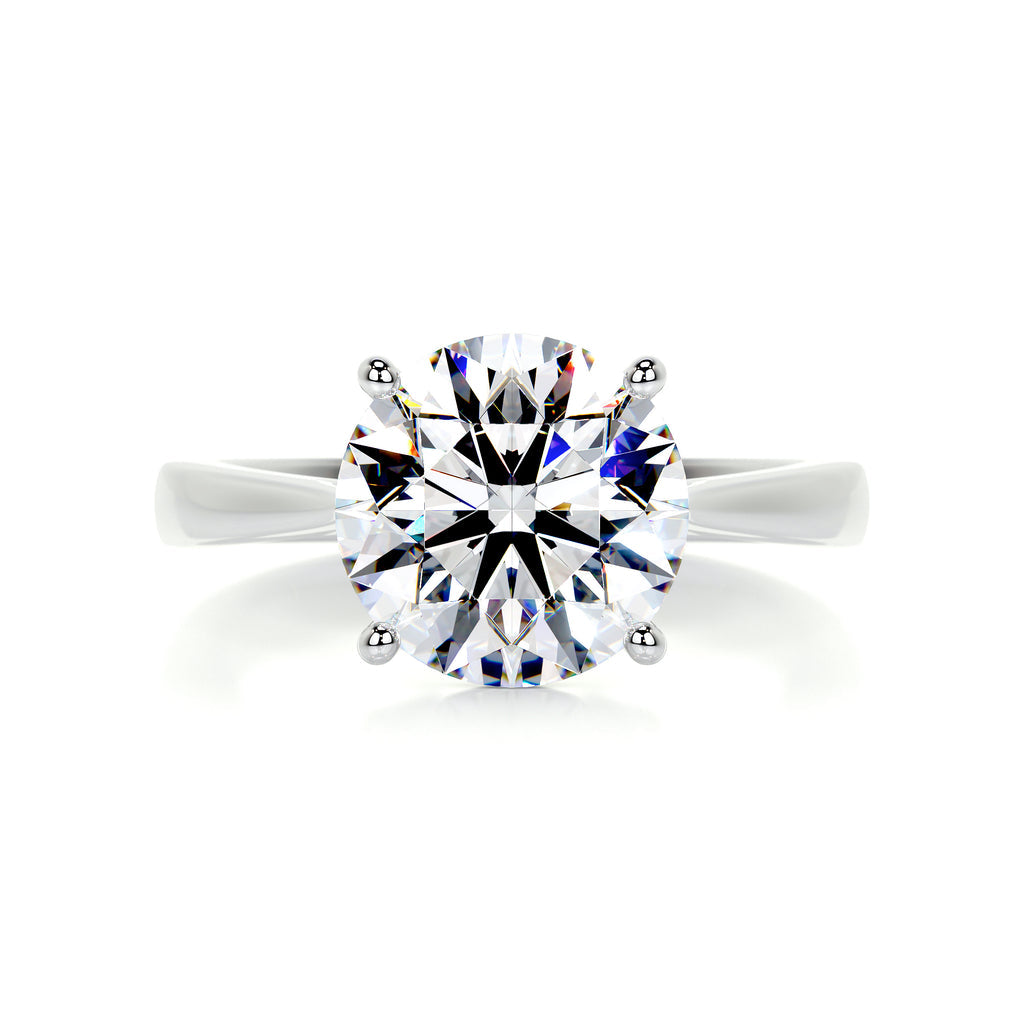 2.5 Carat · Round Solitaire ·   14K White Gold Moissanite Rings