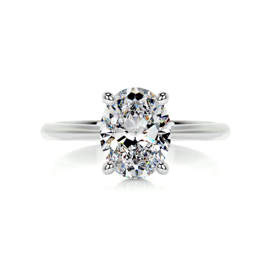 2.15 Carat · Oval Solitaire ·   14K White Gold Moissanite Rings