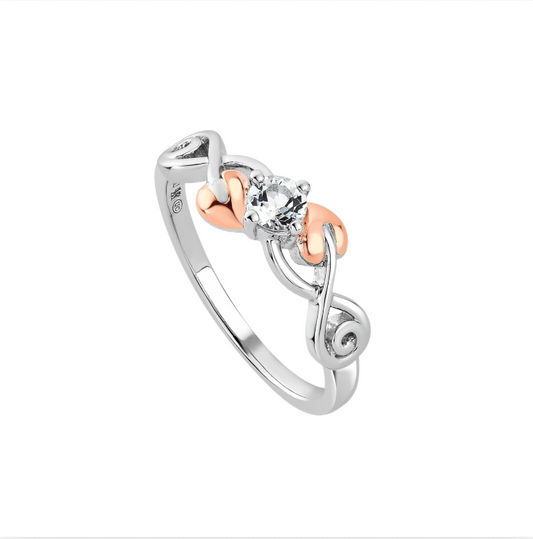 925  Silver Heart line Ring