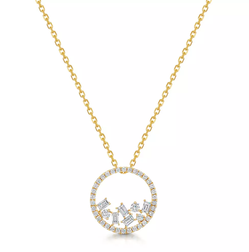 Miss DG Baguette Brilliant Diamond Pendant