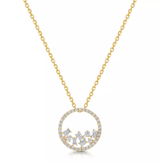 Miss DG Baguette Brilliant Diamond Pendant