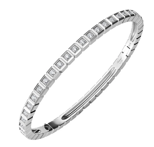 DG Ice Cube White Gold Full Diamond Bangle