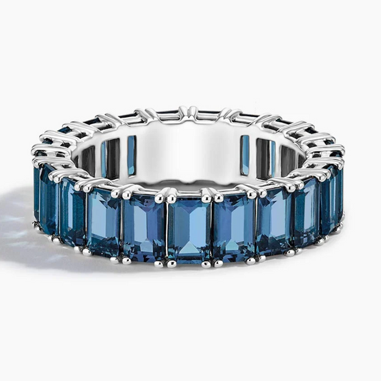 DG-Fashion Eternity London Blue Topaz Cocktail Ring