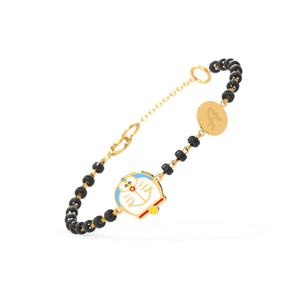 Gold Doraemon Personalised Baby Bracelet