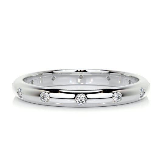 0.20 Carat ·  Bezel ·   14K White Gold Men's Wedding Rings