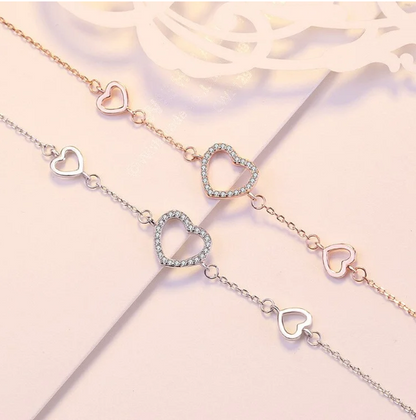 925 Silver Heart Bracelet