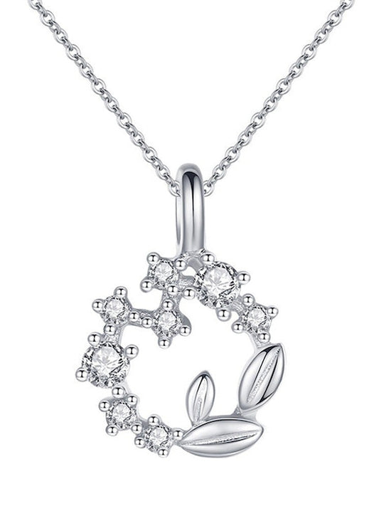 925 Silver Heart bond Pendant With Chain Box