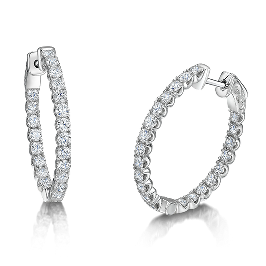 DG DIAMOND LAB GROWN HOOP EARRINGS