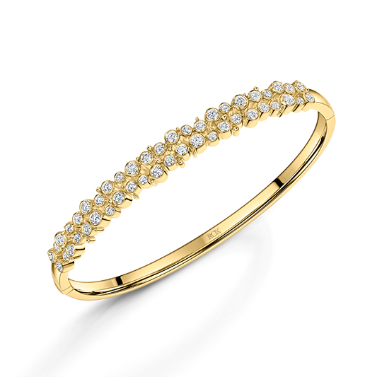 DG CASCADE DIAMOND TWO ROW BANGLE